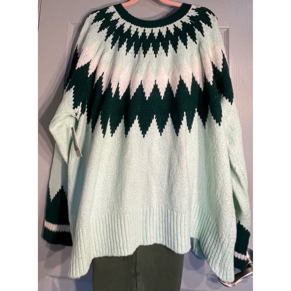 Nordstrom BP Green Placid Fairisle Sweater NWT SZ 2X - Picture 5 of 11